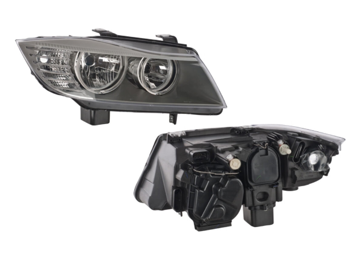 Faro Fondo Negro Eléctrico Para Foco Halógeno Sin Foco Lado Pasajero