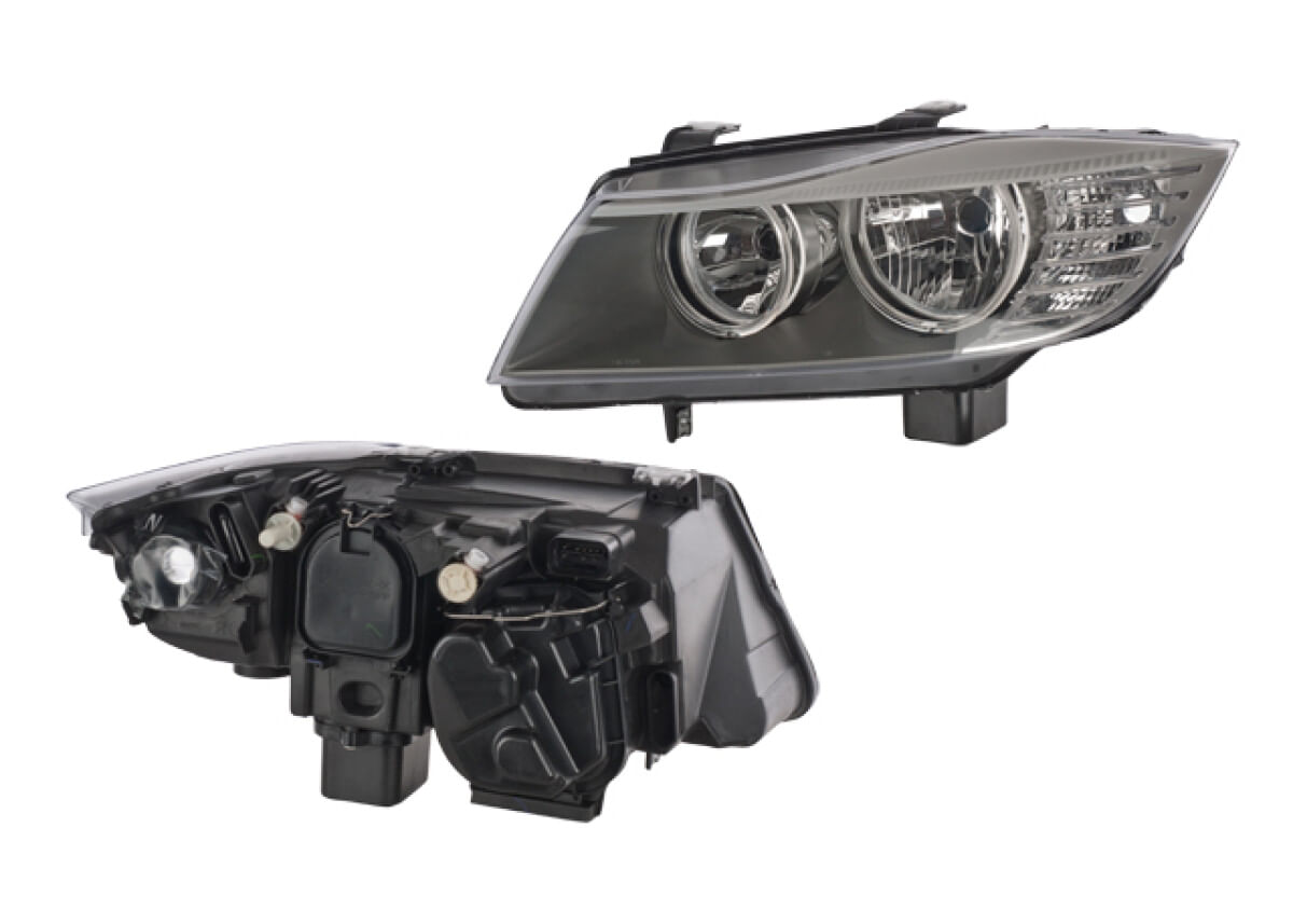 Faro Fondo Negro Eléctrico Para Foco Halógeno Sin Foco Lado Conductor