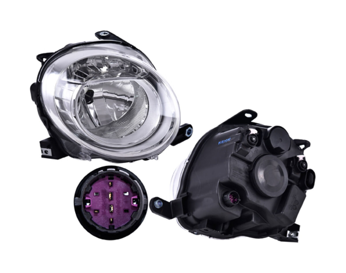 Faro Superior Eléctrico Con Motor Para Foco Halógeno Sin Foco Lado Pasajero