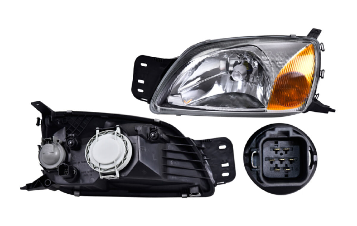 Faro Esquina Ámbar Eléctrico Con Motor Con Base Sin Foco Lado Conductor