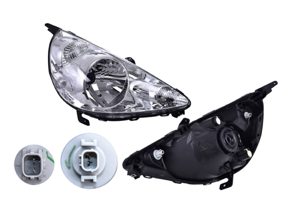 Faro Fondo Cromado Manual Para Foco Halógeno Sin Foco Lado Pasajero