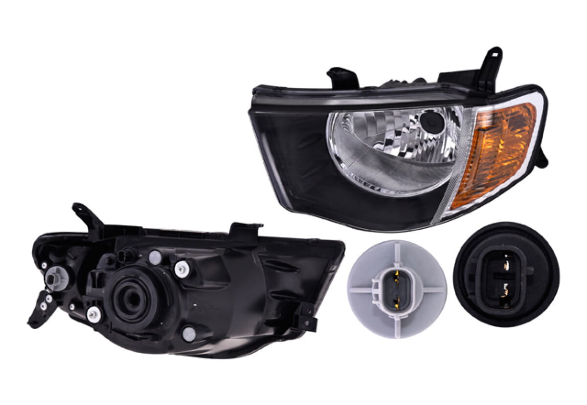 Faro Manual Con Cuarto Ámbar Para Foco Halógeno Sin Foco Lado Conductor