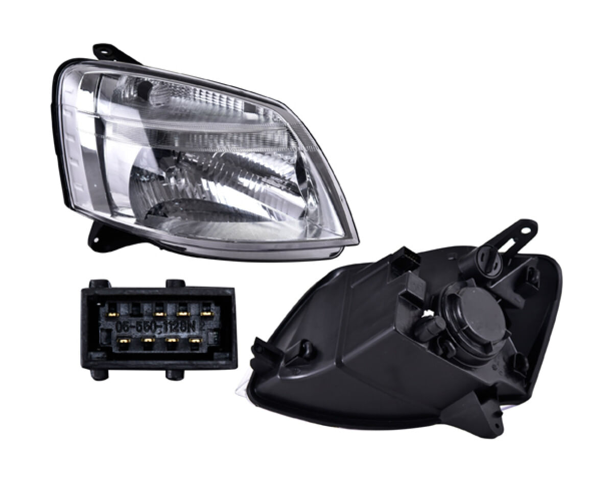 Faro Eléctrico Con Motor Para Foco Halógeno Lado Pasajero