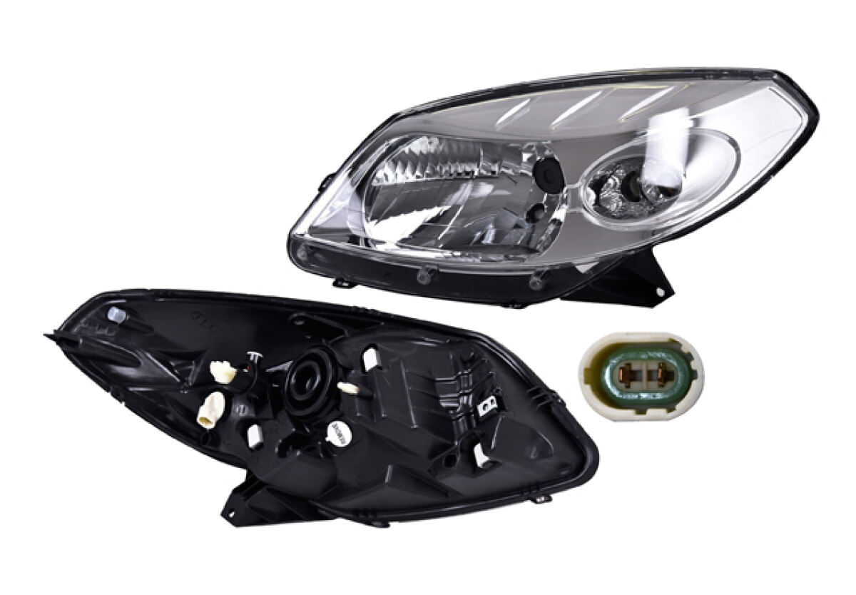 Faro Fondo Cromado Manual/Eléctrico Para Foco Halógeno Sin Foco Lado Conductor