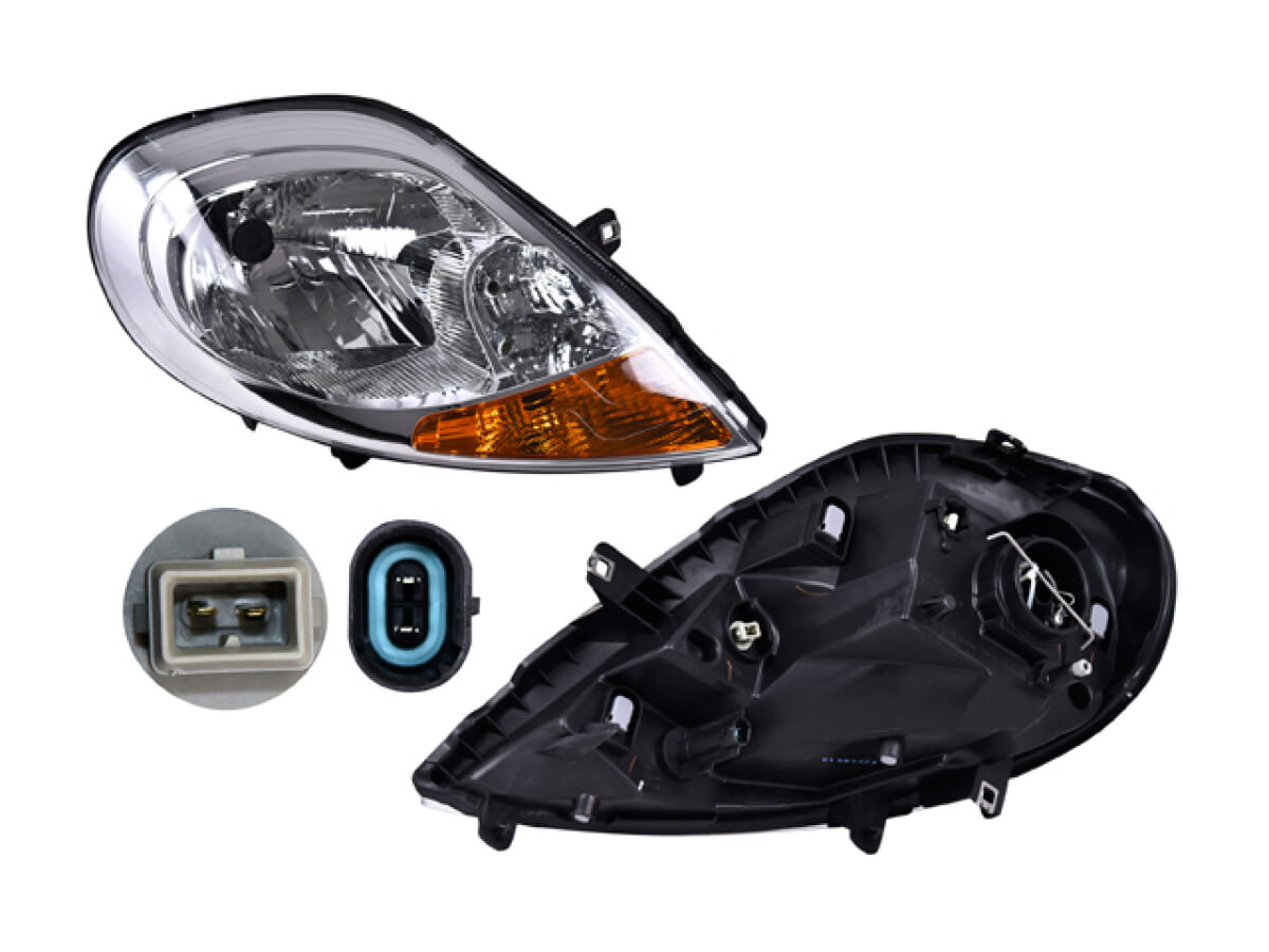 Faro Eléctrico Sin Motor Con Cuarto Ámbar Lado Pasajero