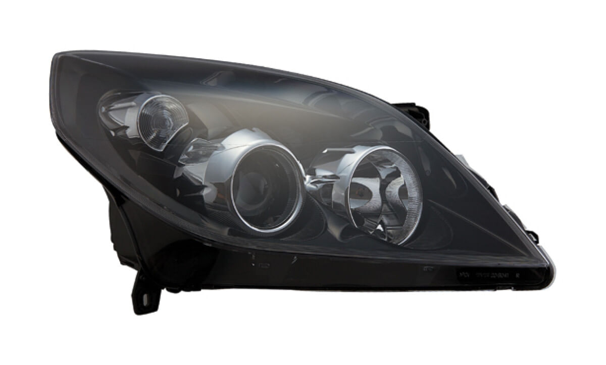 Faro Fondo Cromado Eléctrico Sin Motor Para Foco Halógeno Sin Foco Lado Pasajero