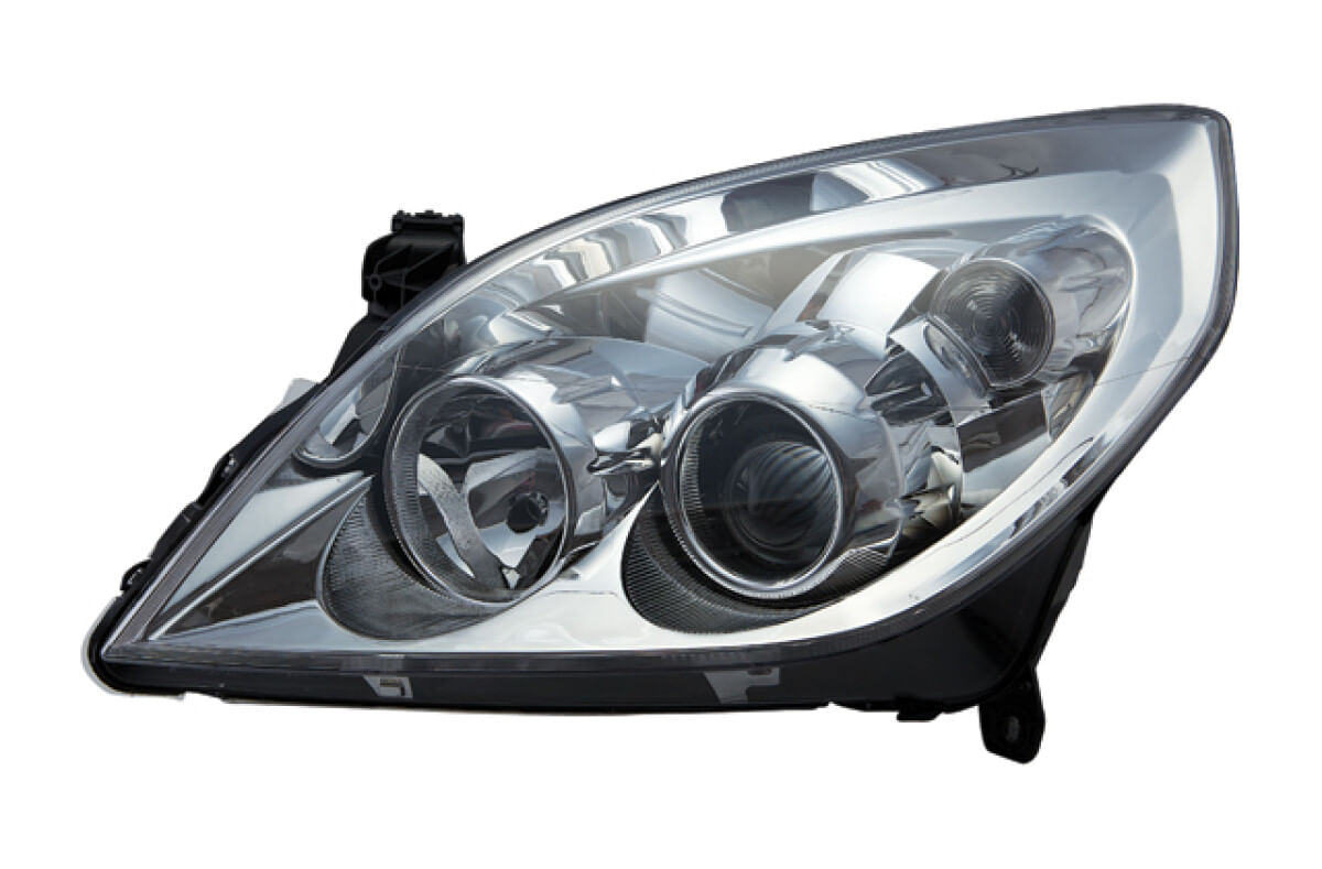 Faro Fondo Negro Eléctrico Sin Motor Para Foco Halógeno Sin Foco Lado Conductor