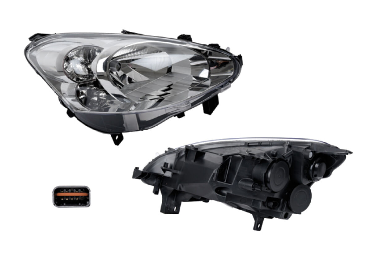 Faro Eléctrico Con Motor Para Foco Halógeno Sin Foco Lado Pasajero