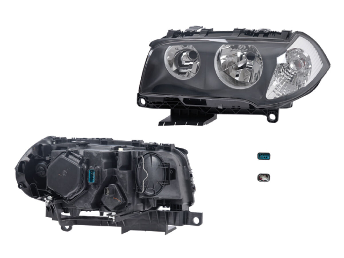 Faro Fondo Negro Eléctrico Con Motor Para Foco Halógeno Sin Foco Lado Conductor