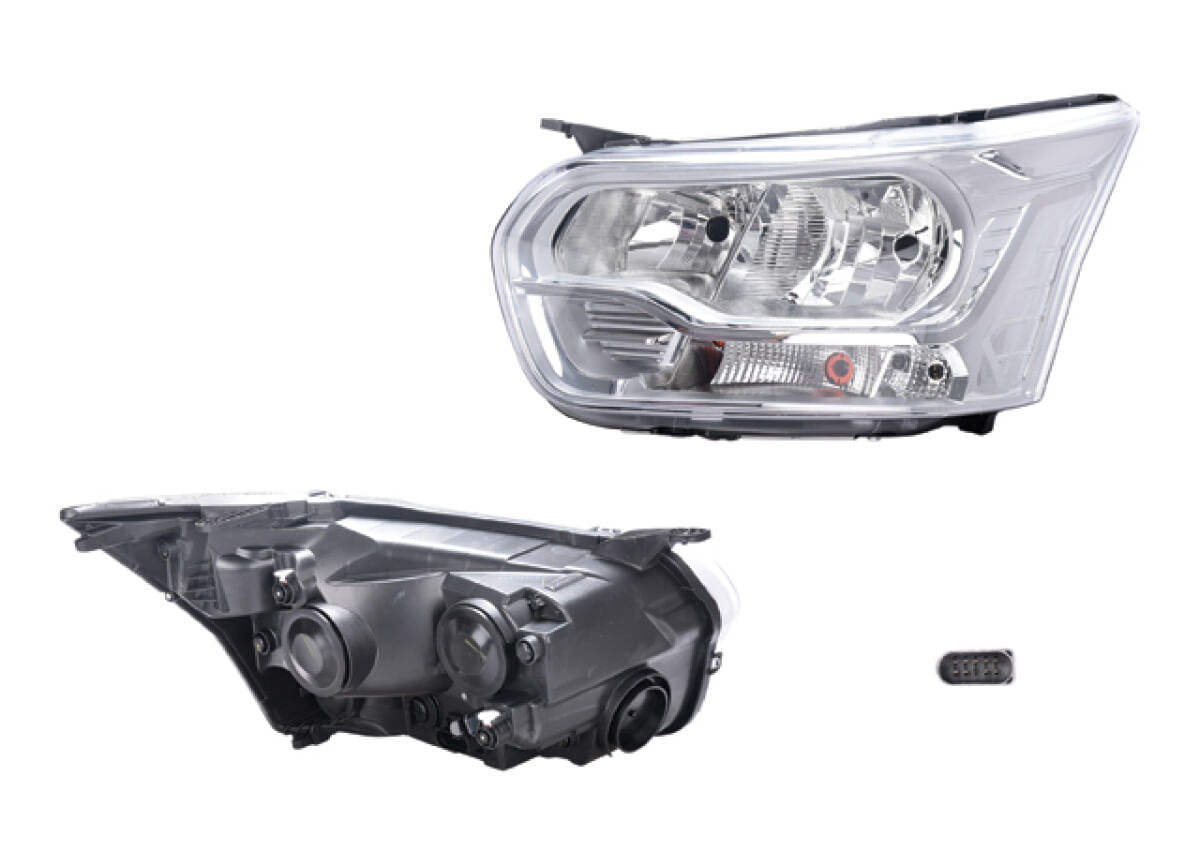 Faro Fondo Cromado Eléctrico Con Motor Sin Foco Lado Conductor