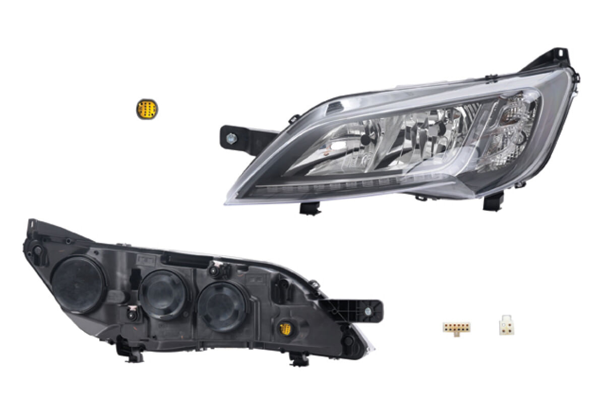 Faro Con Motor Para Foco Halógeno Sin Foco Con Leds Con Luz De Día Lado Conductor