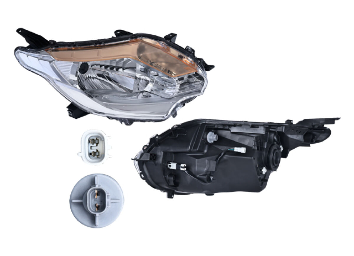 Faro Fondo Cromado Manual/Eléctrico Para Foco Halógeno Sin Foco Lado Pasajero