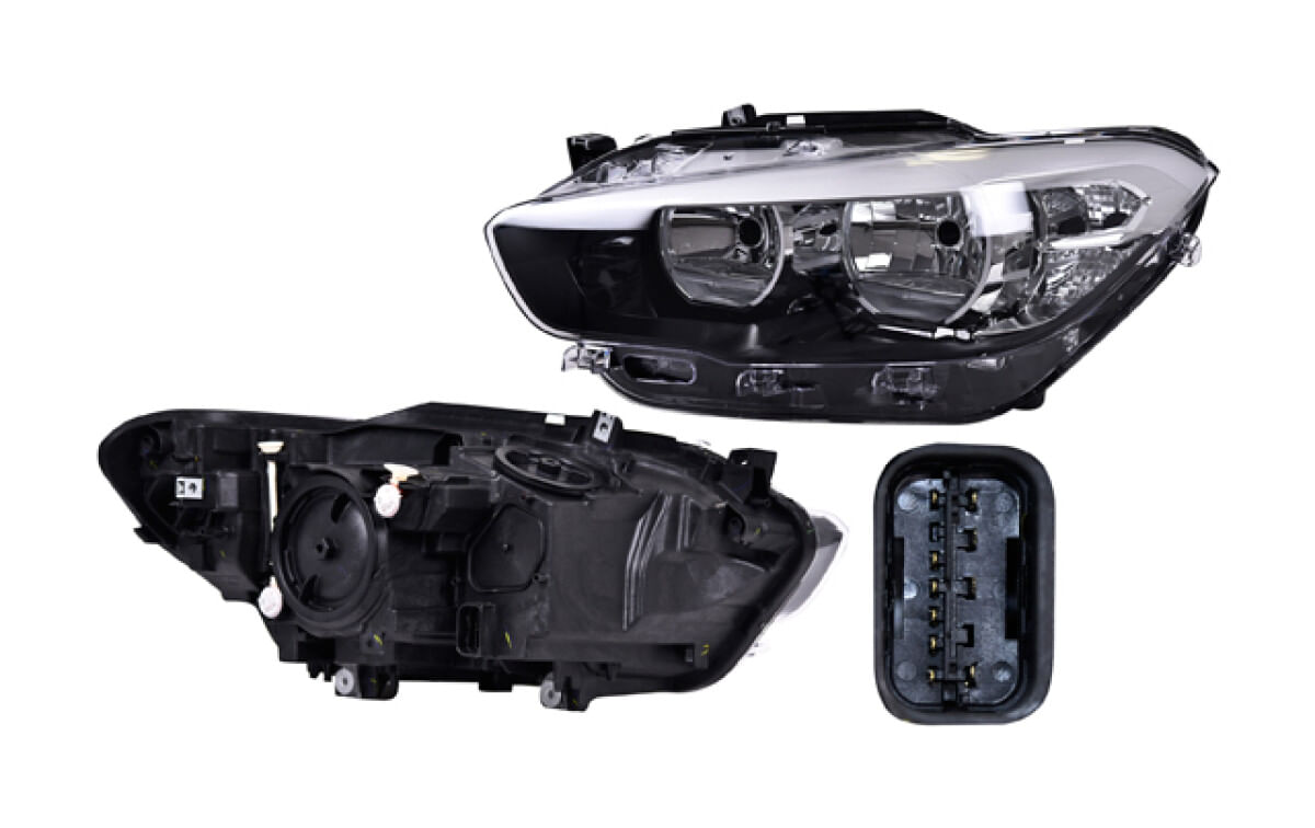 Faro Fondo Negro Eléctrico Con Motor Sin Foco Con Leds Lado Conductor
