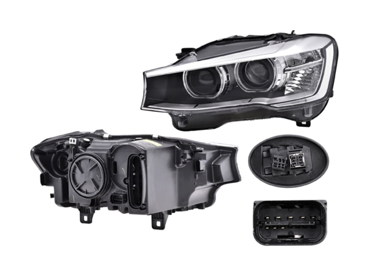 Faro Eléctrico Con Motor Para Foco Xenón Sin Foco Con Leds Lado Conductor