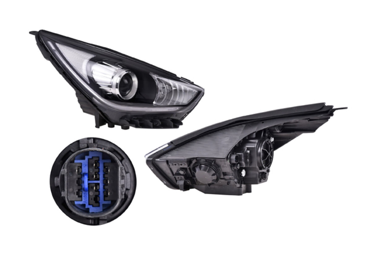 Faro Eléctrico Sin Motor Para Foco Halógeno Sin Foco Con Leds Lado Pasajero