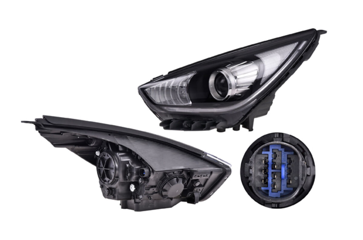 Faro Eléctrico Sin Motor Para Foco Halógeno Sin Foco Con Leds Lado Conductor