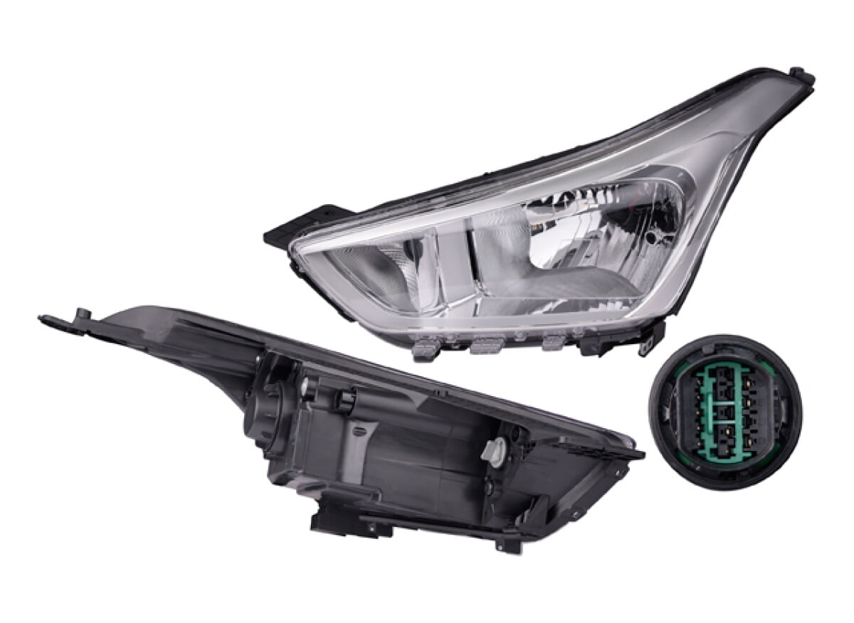 Faro Eléctrico Con Motor Para Foco Halógeno Sin Leds Lado Conductor