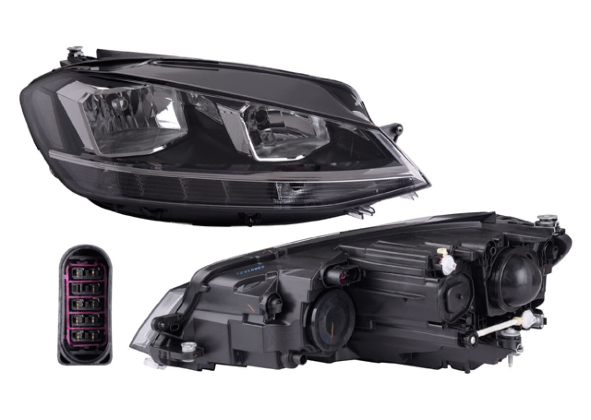 Faro Eléctrico Con Motor Para Foco Halógeno Con Leds Lado Pasajero