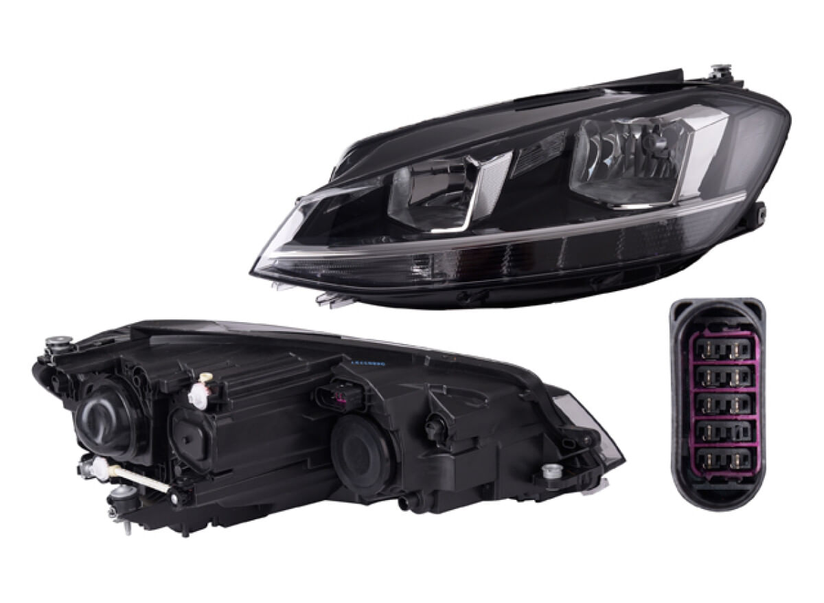 Faro Eléctrico Con Motor Para Foco Halógeno Con Leds Lado Conductor