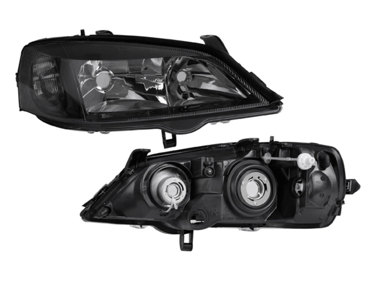 Faro Fondo Negro Eléctrico Sin Motor Para Foco Halógeno Sin Foco Lado Pasajero