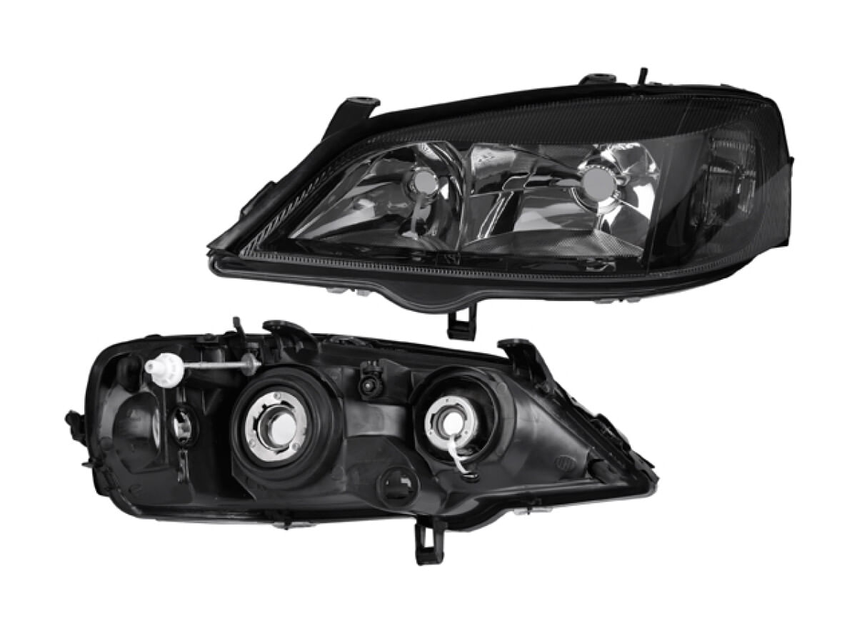 Faro Fondo Negro Eléctrico Sin Motor Para Foco Halógeno Sin Foco Lado Conductor
