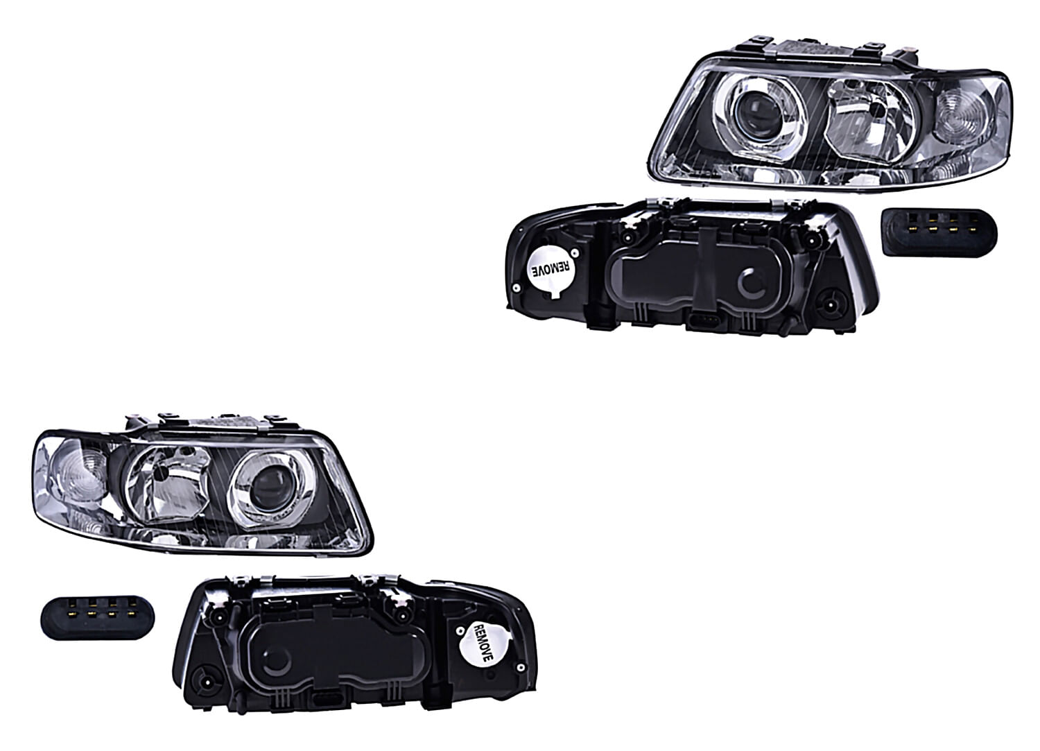 Par De Faros Manual/Eléctrico Para Foco Halógeno Sin Foco