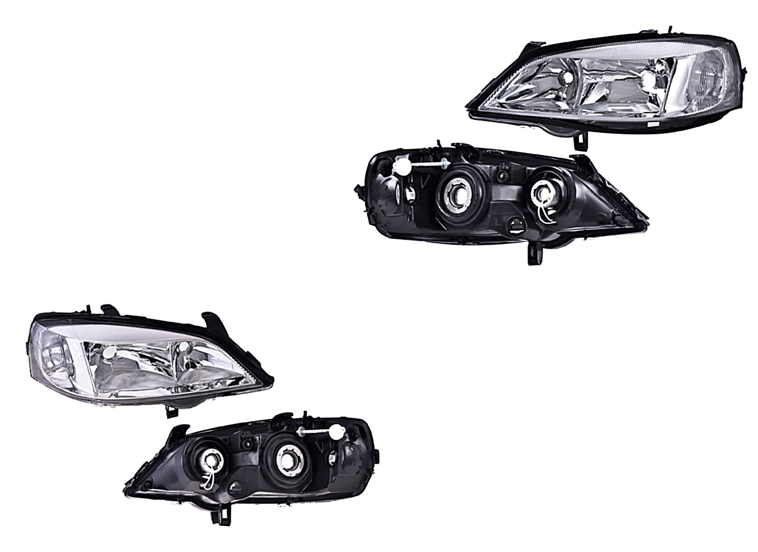 Par De Faros Eléctrico Sin Motor Con Base Para Foco Halógeno Sin Foco