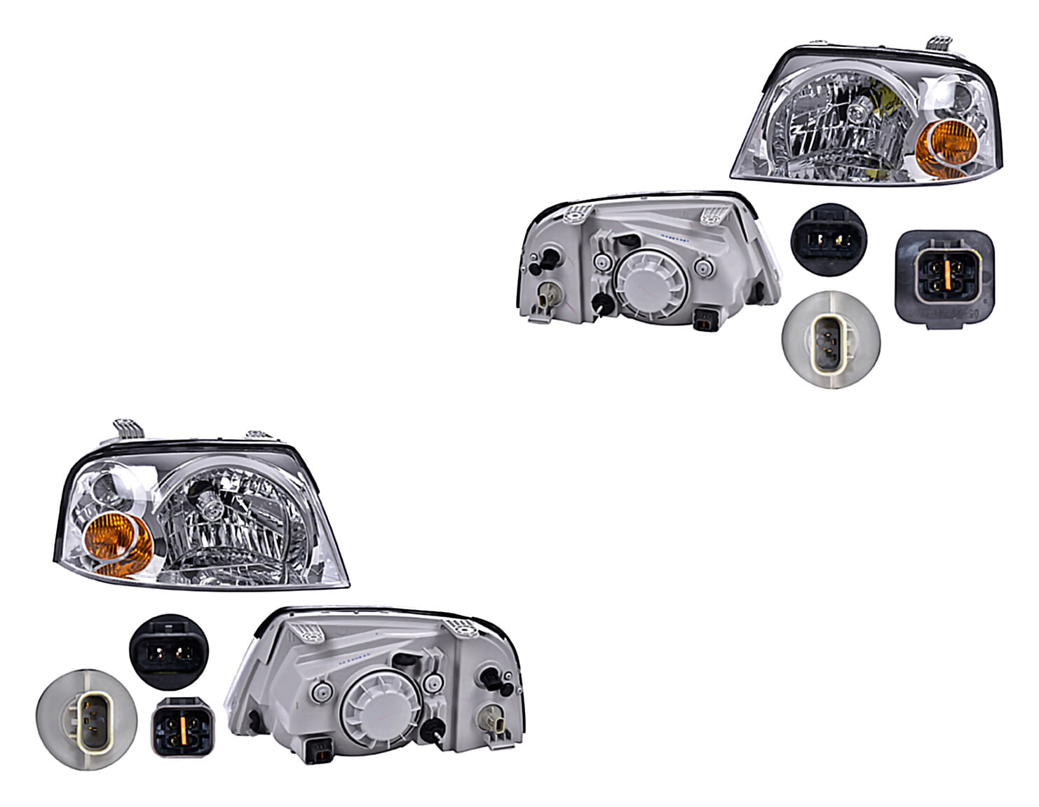 Par De Faros Eléctrico Para Foco Halógeno Sin Foco