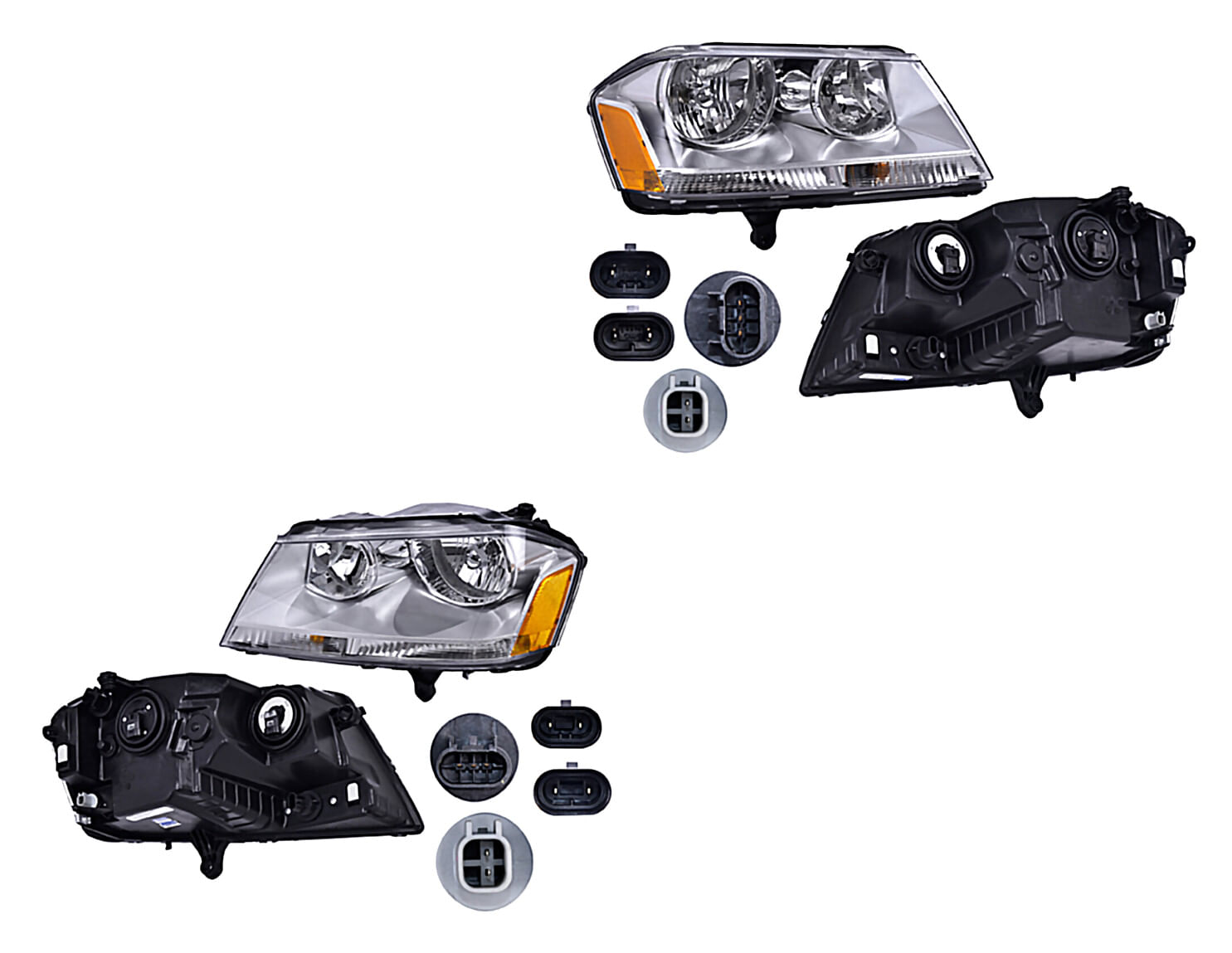 Par De Faros Fondo Cromado