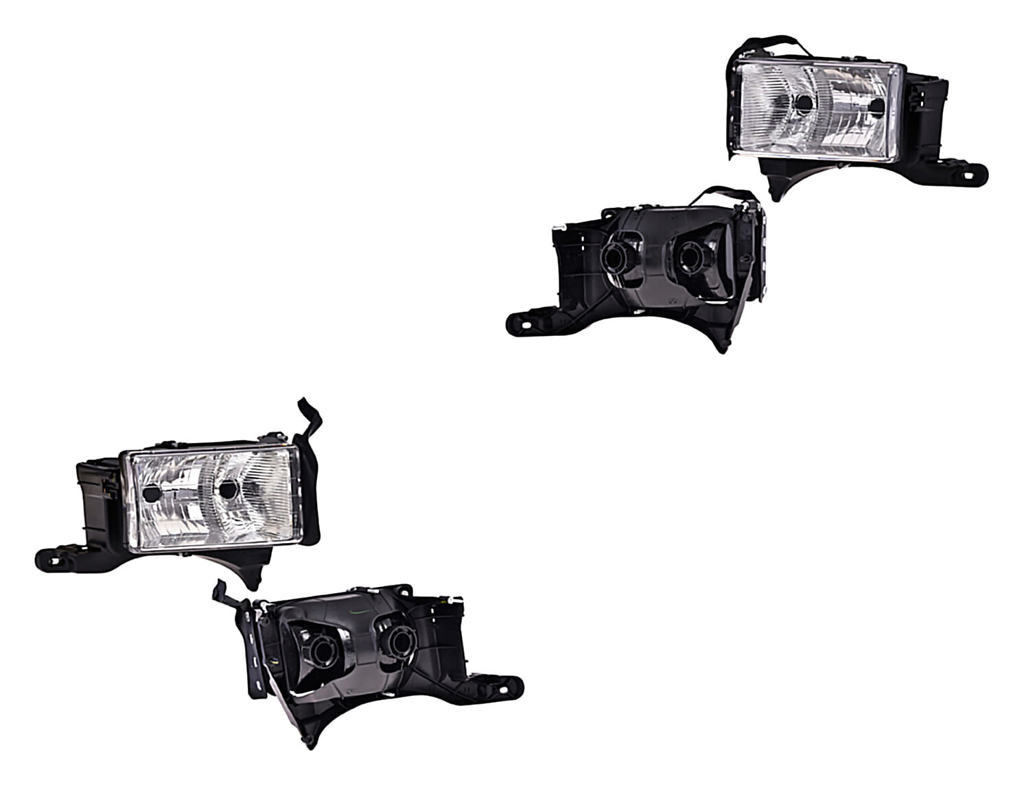Par De Faros Liso Con Base Sin Foco