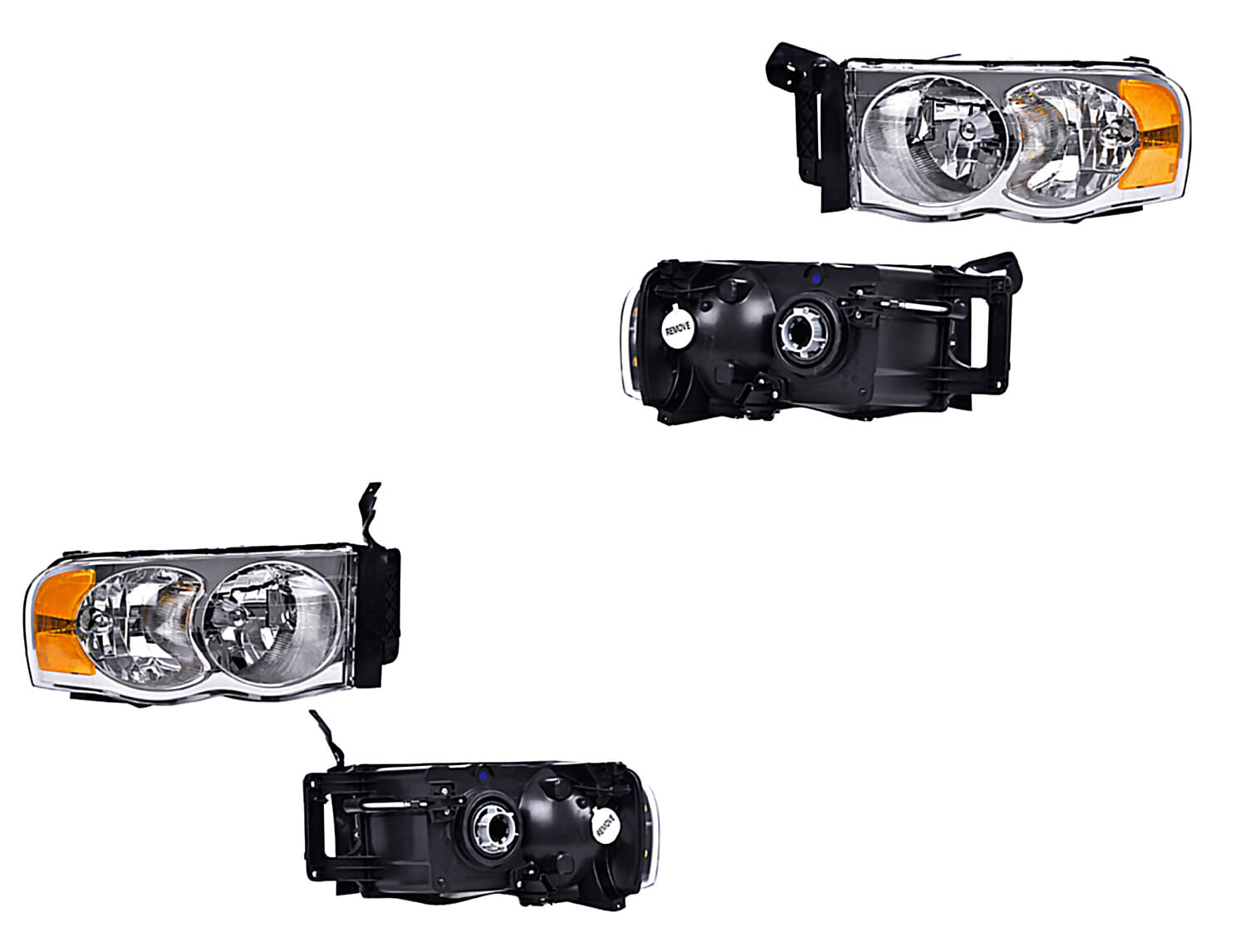 Par De Faros Con Base Sin Foco