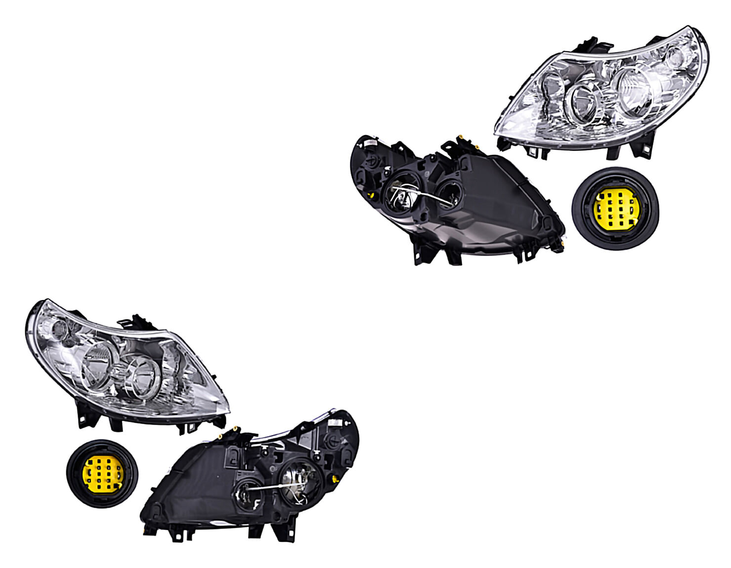 Par De Faros Eléctrico Con Motor Sin Foco