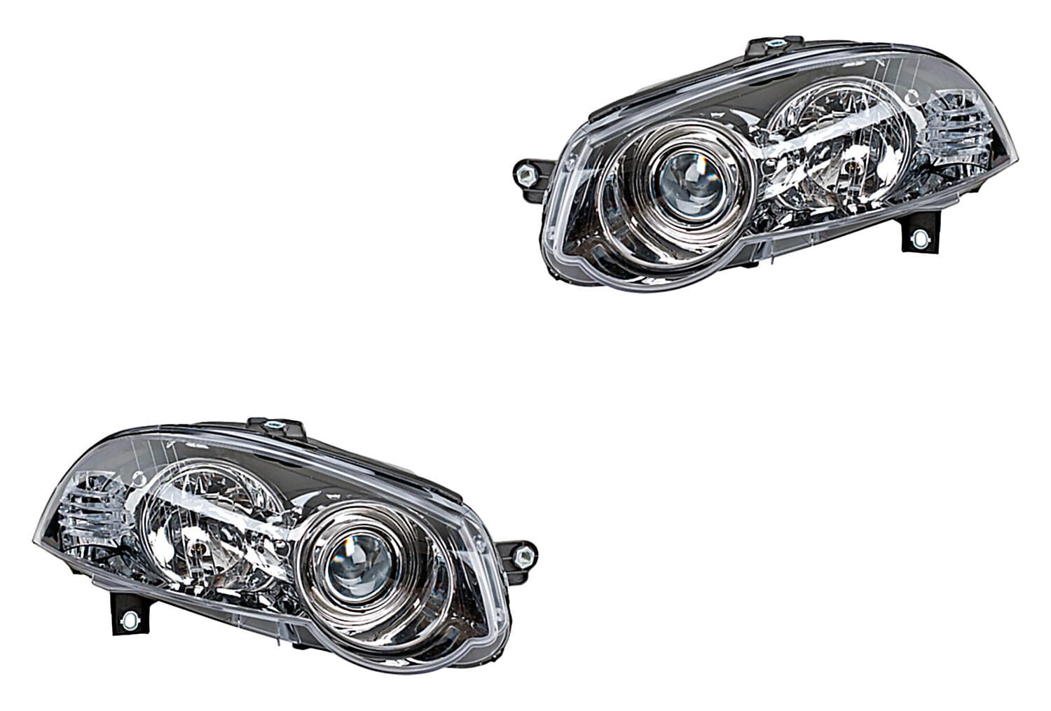 Par De Faros Fondo Negro Manual Para Foco Halógeno Sin Foco