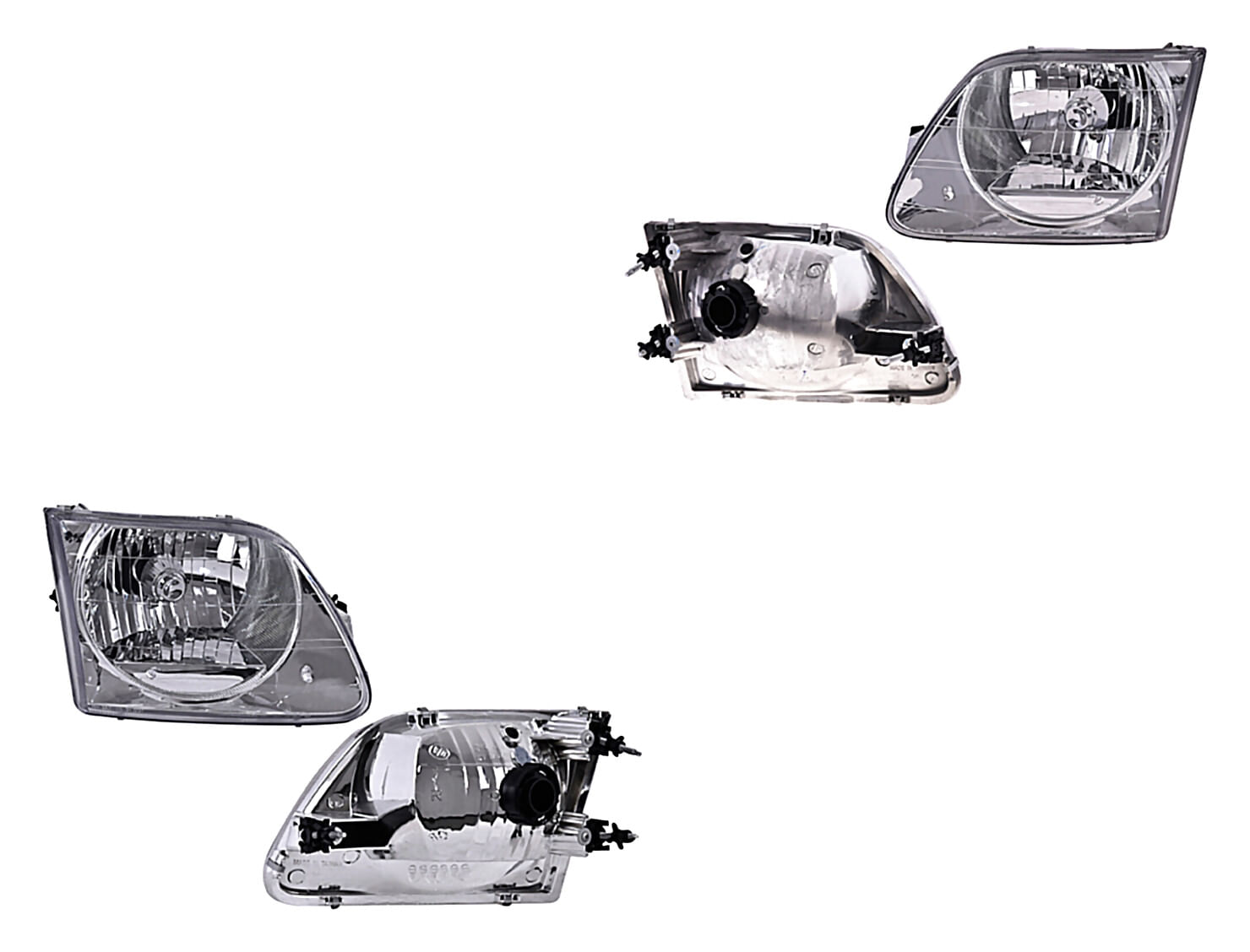 Par De Faros Cristal Sin Foco