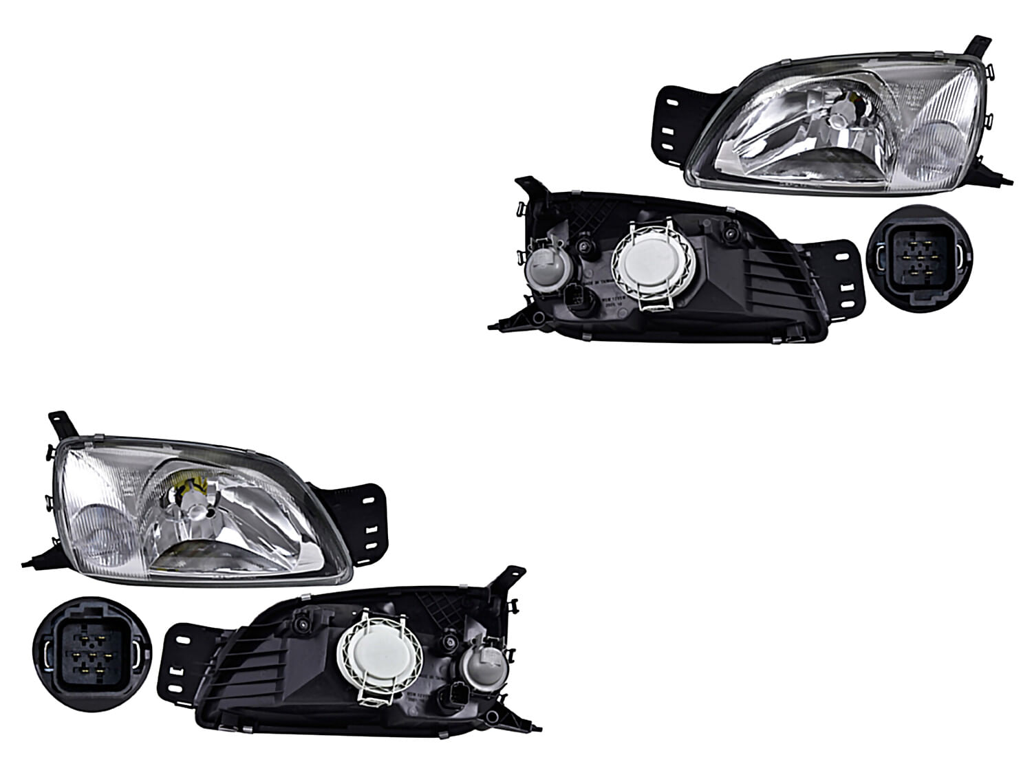Par De Faros Esquina Blanca Eléctrico Con Motor Con Base Sin Foco
