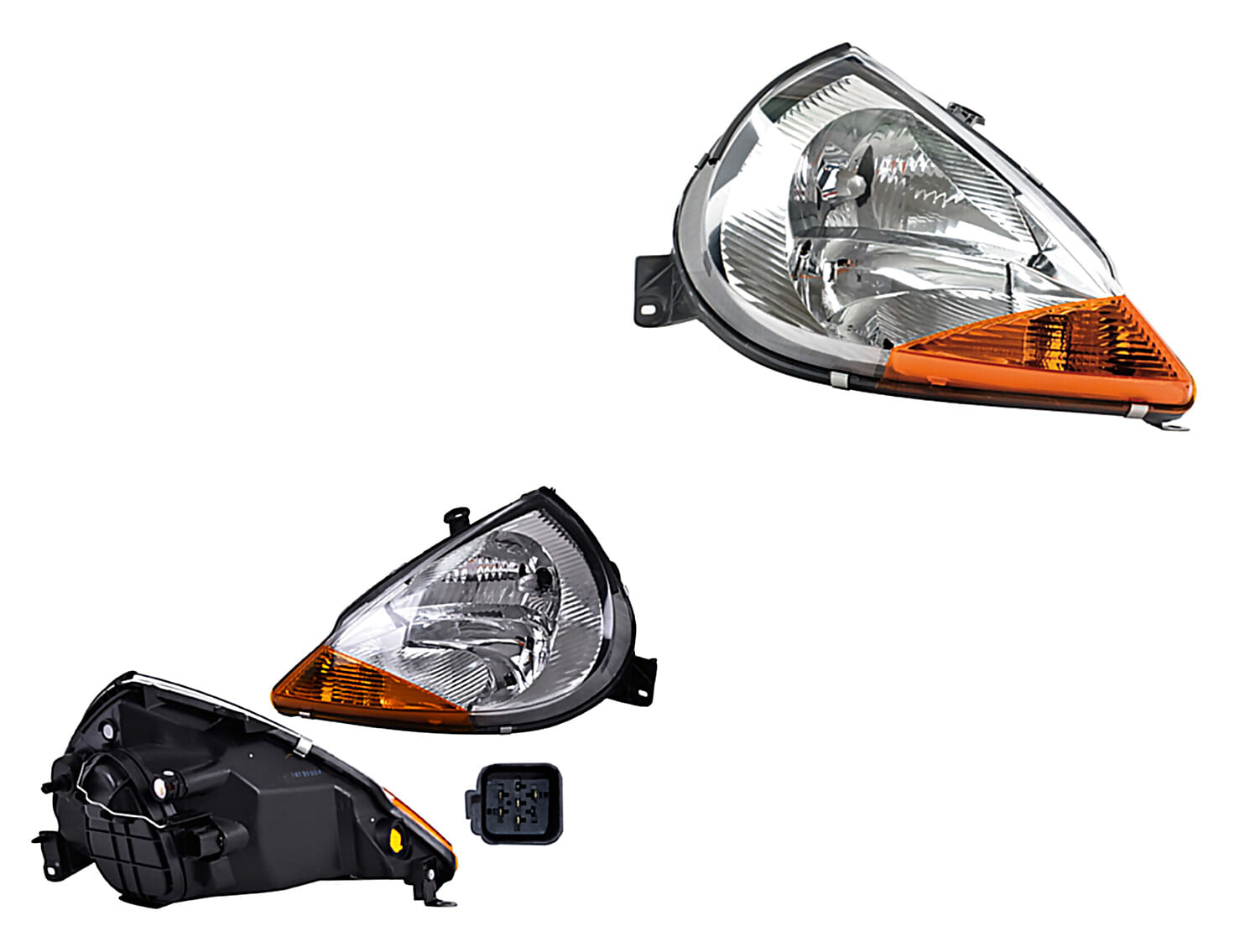 Par De Faros Con Cuarto Ámbar Sin Foco