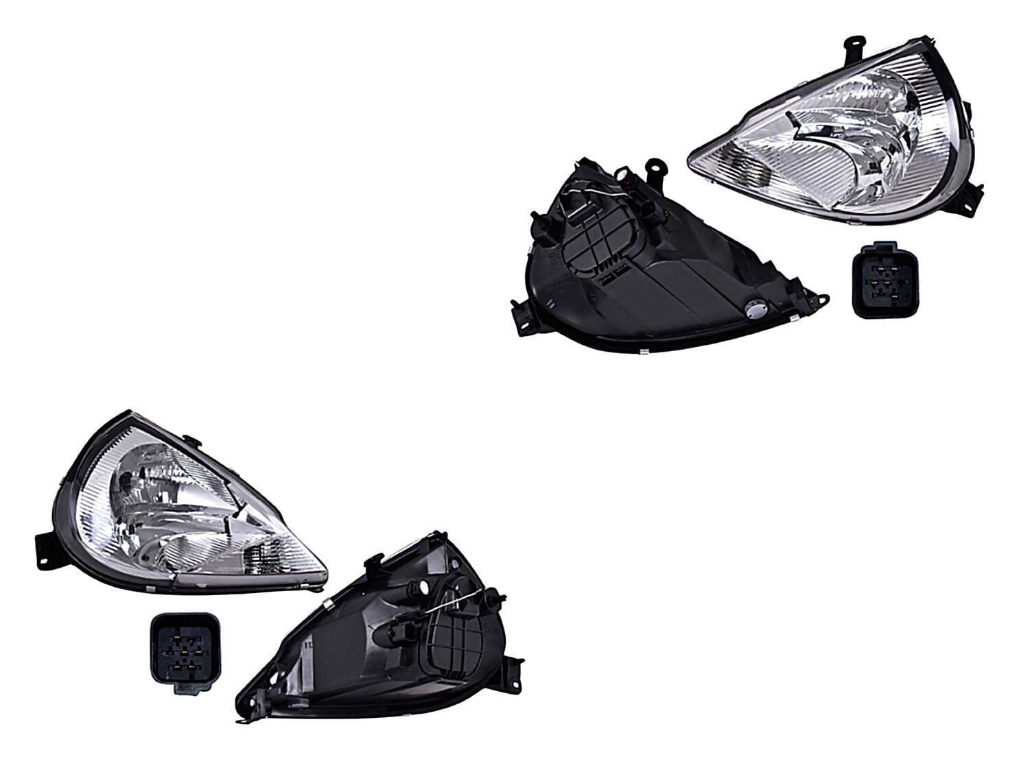 Par De Faros Con Cuarto Blanco Sin Foco