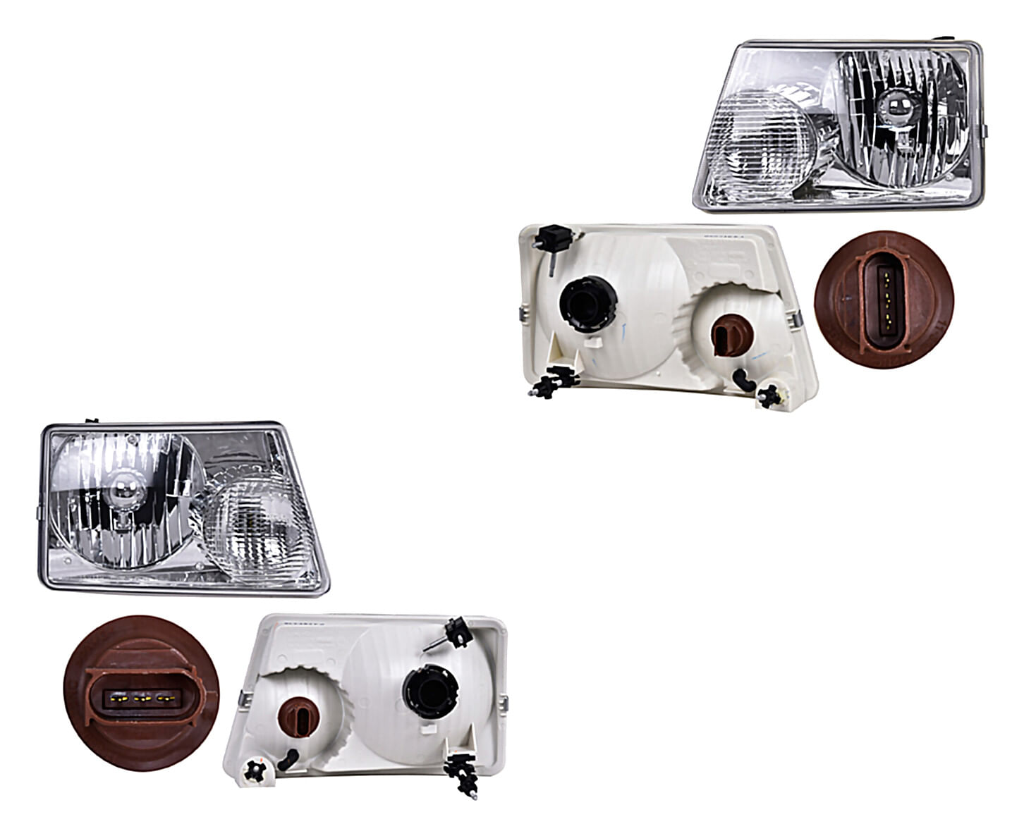 Par De Faros Liso Para 1 Cuarto Para 1 Foco Sin Foco