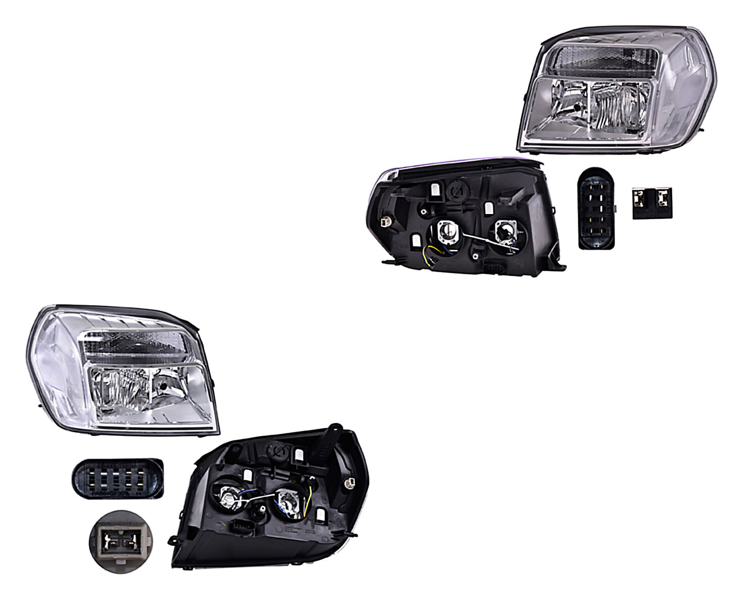 Par De Faros Manual Para Foco Halógeno