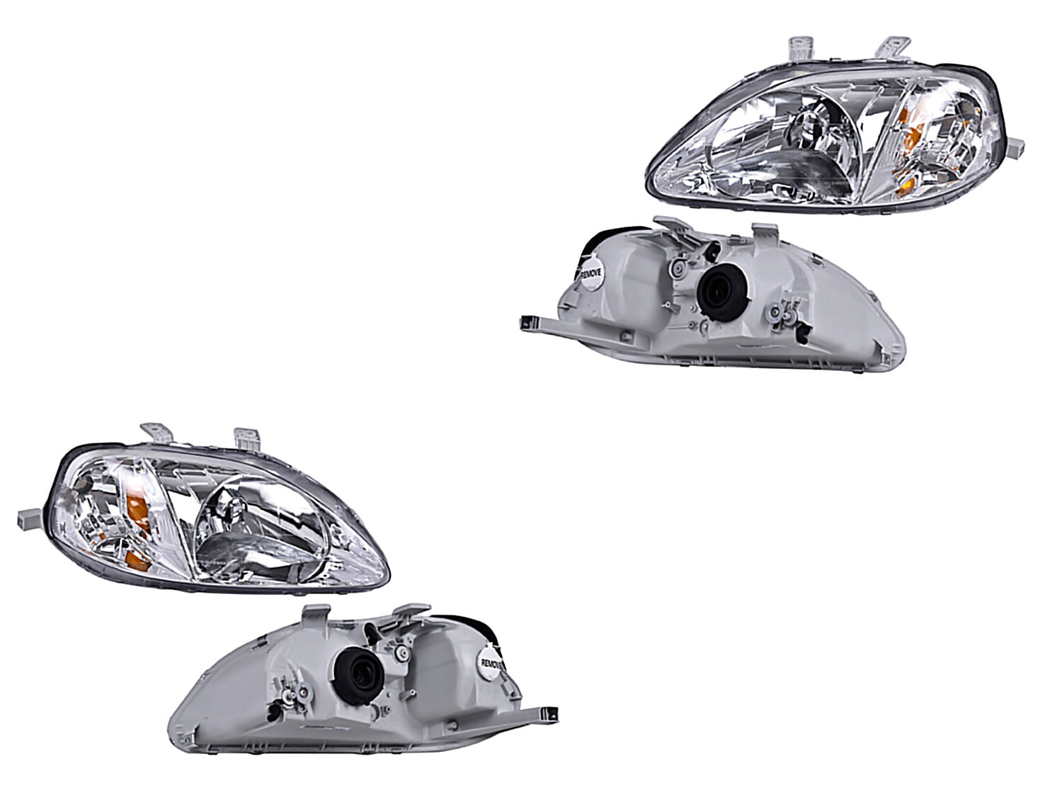 Par De Faros Para Foco Halógeno Sin Foco