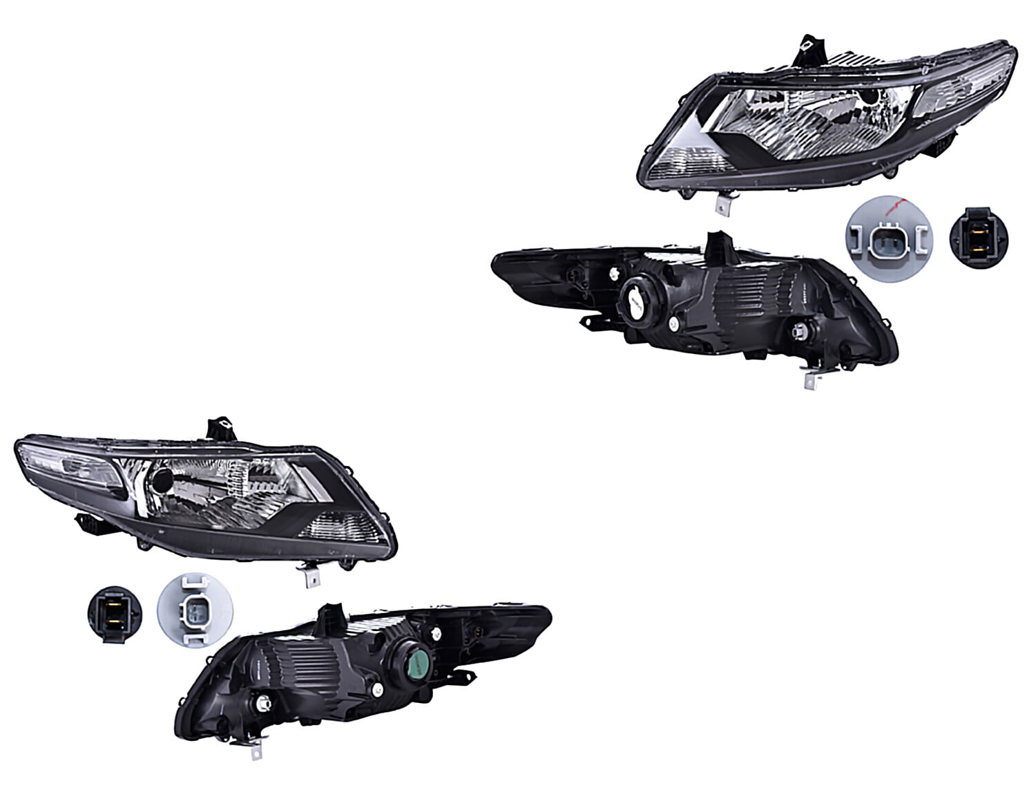 Par De Faros Manual/Eléctrico Para Foco Halógeno Sin Foco