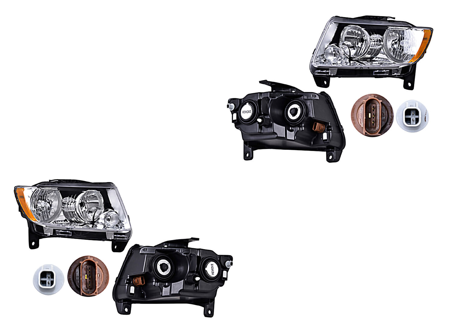 Par De Faros Para Foco Halógeno