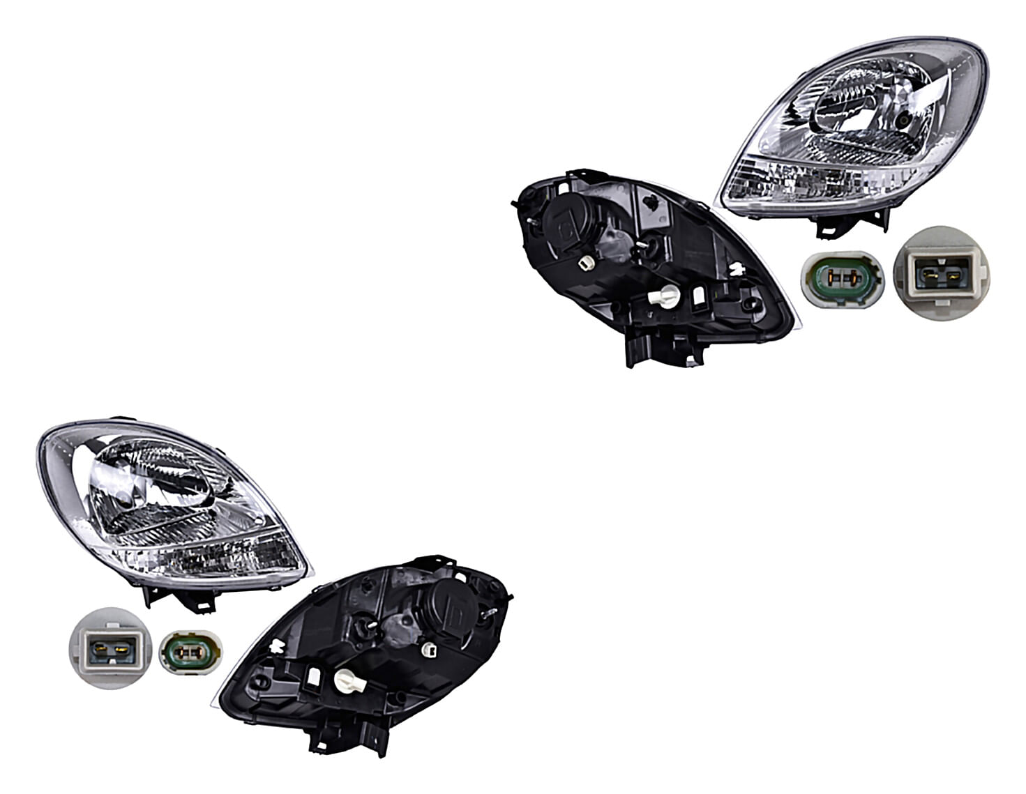 Par De Faros Eléctrico Con Cuarto Blanco Sin Foco