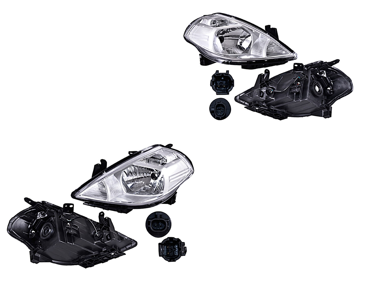 Par De Faros Manual Para Foco Halógeno