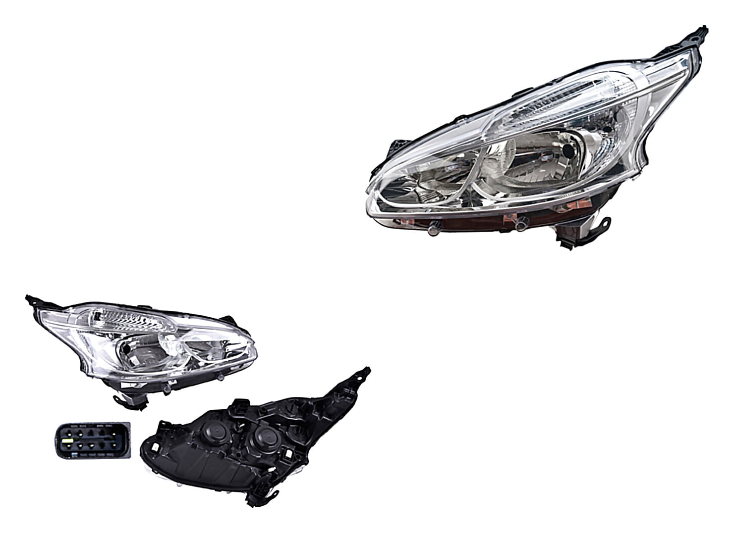 Par De Faros Eléctrico Sin Motor Para Foco Halógeno Sin Foco