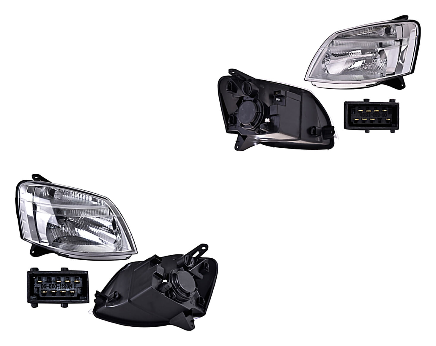 Par De Faros Eléctrico Con Motor Para Foco Halógeno