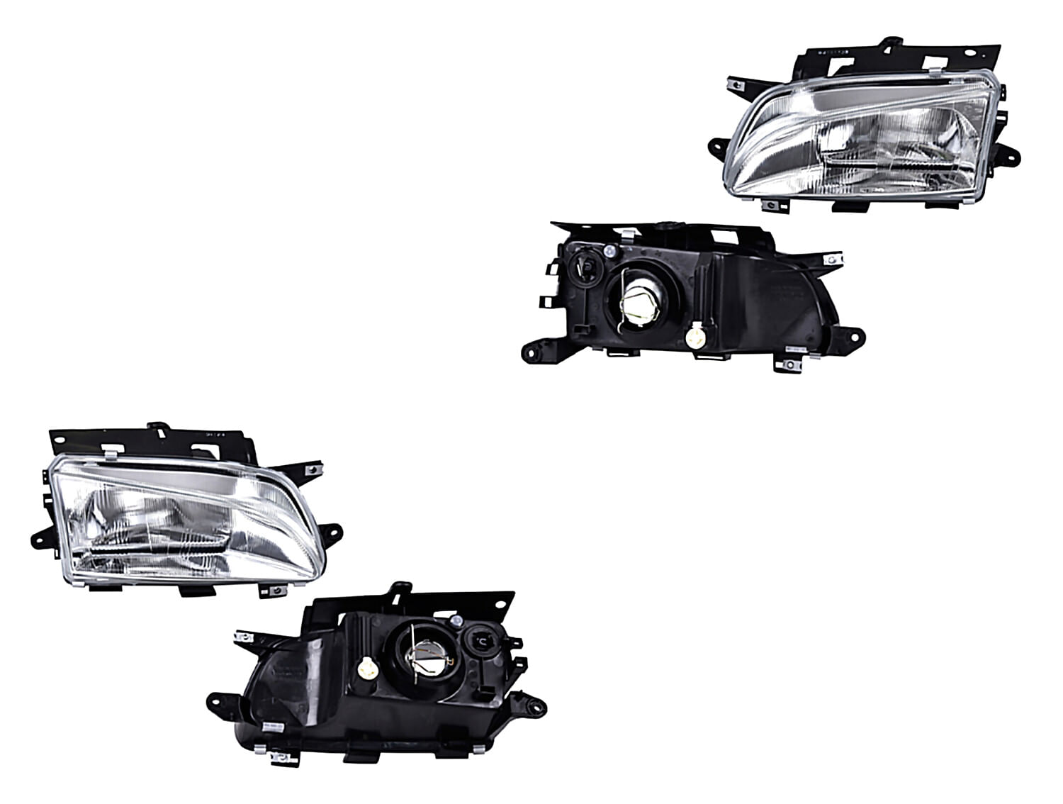 Par De Faros Eléctrico Con Motor Para Foco Halógeno Sin Foco
