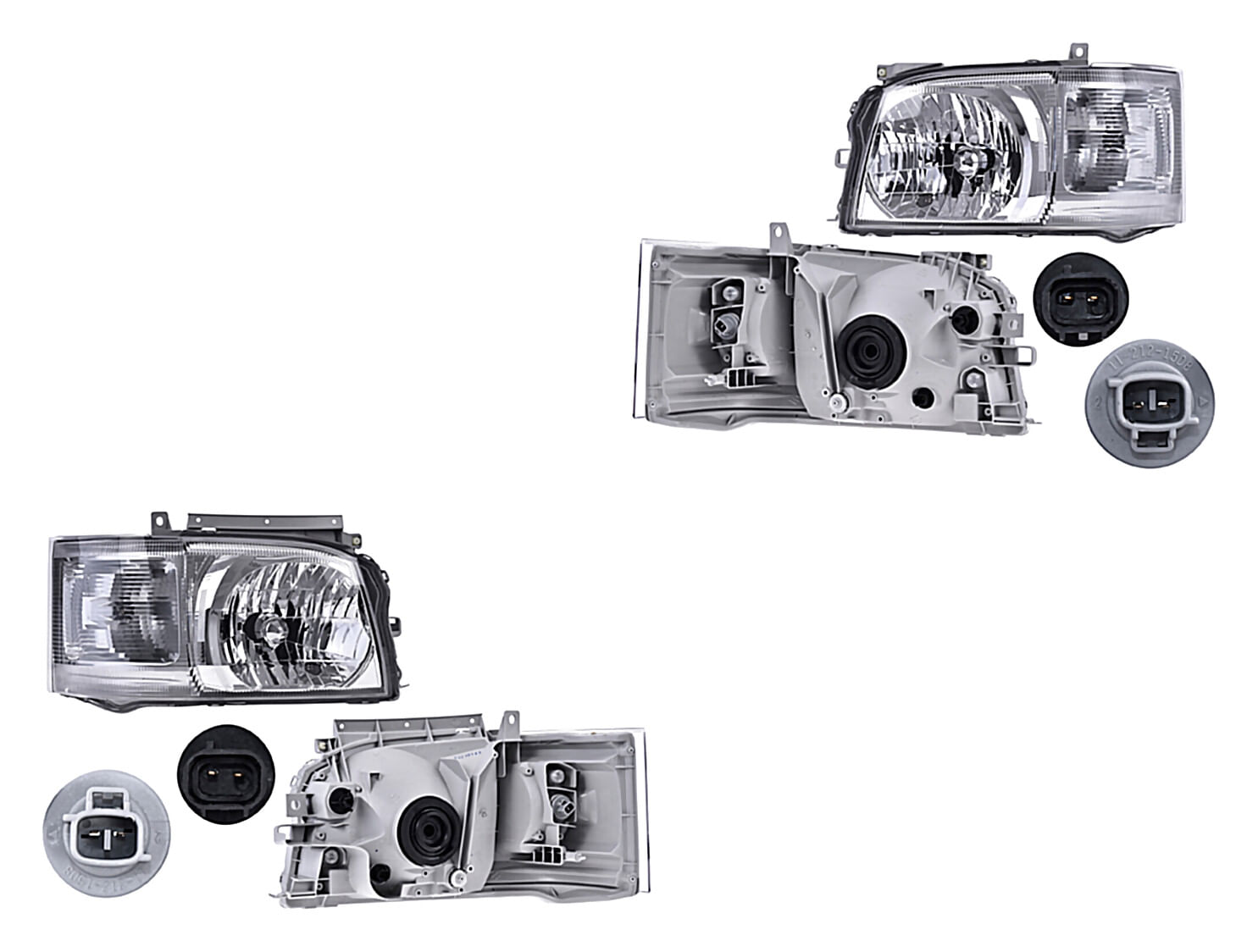 Par De Faros Manual/Eléctrico Para Foco Halógeno Sin Foco