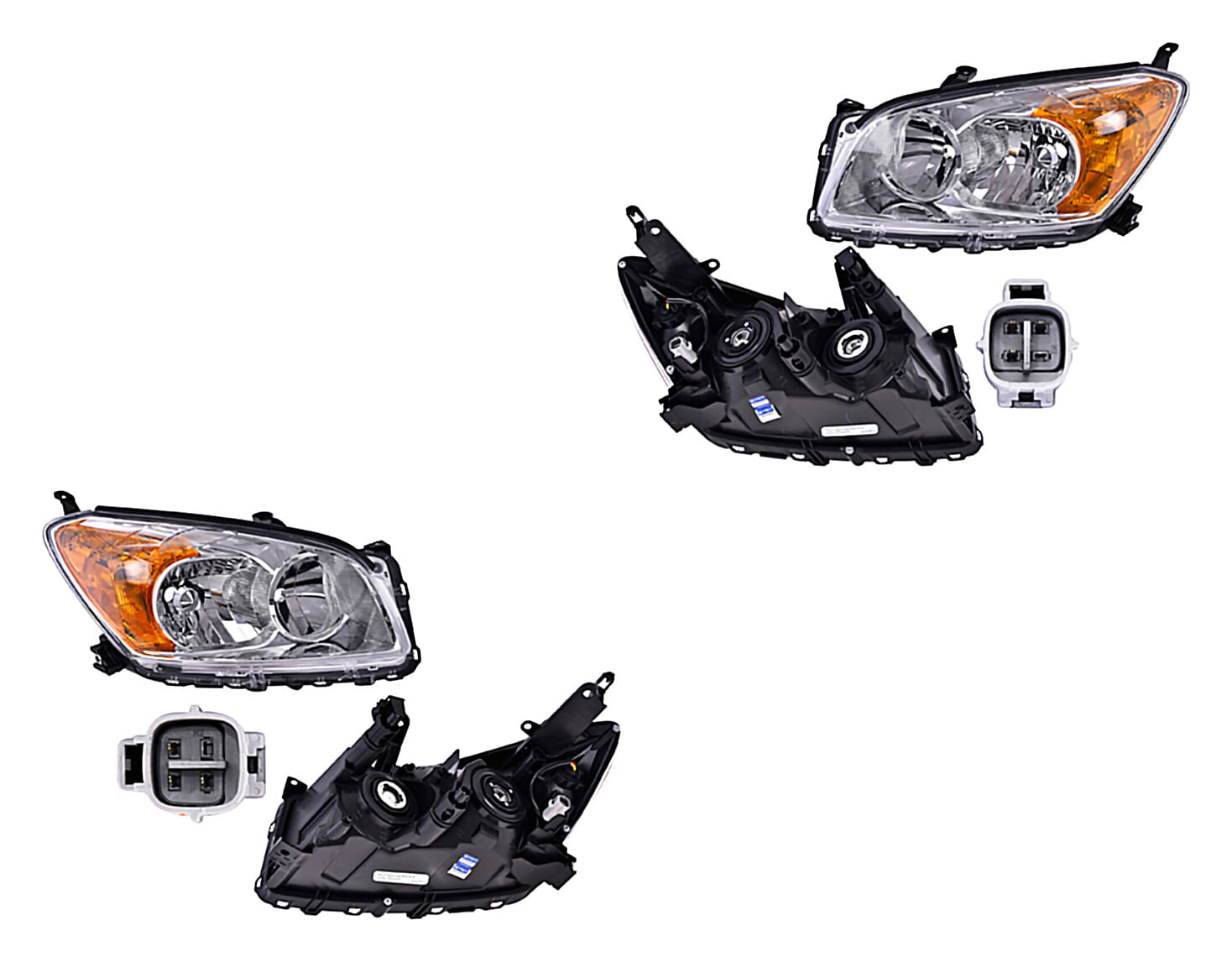 Par De Faros Fondo Cromado Sin Foco