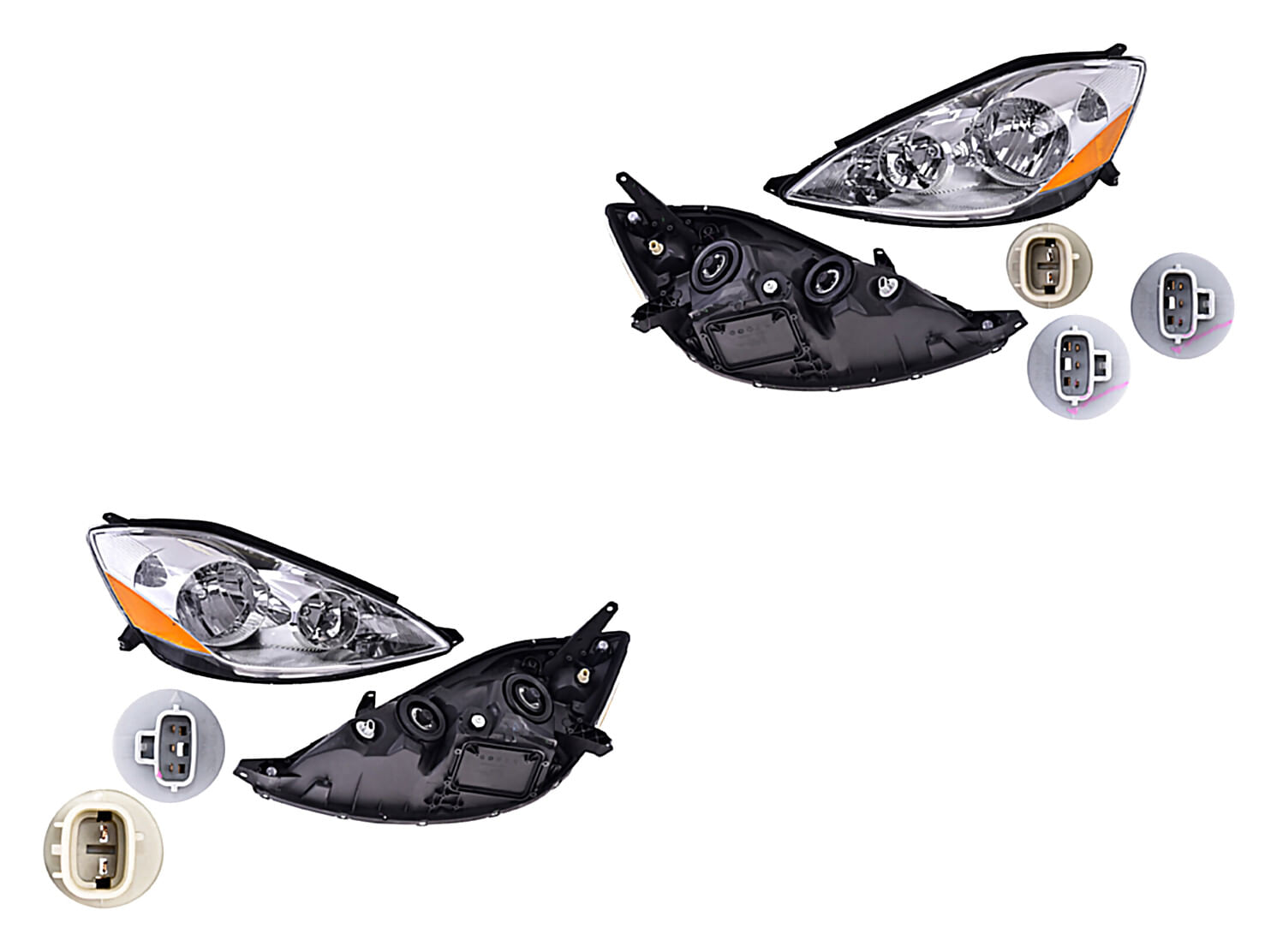 Par De Faros Manual Para Foco Halógeno